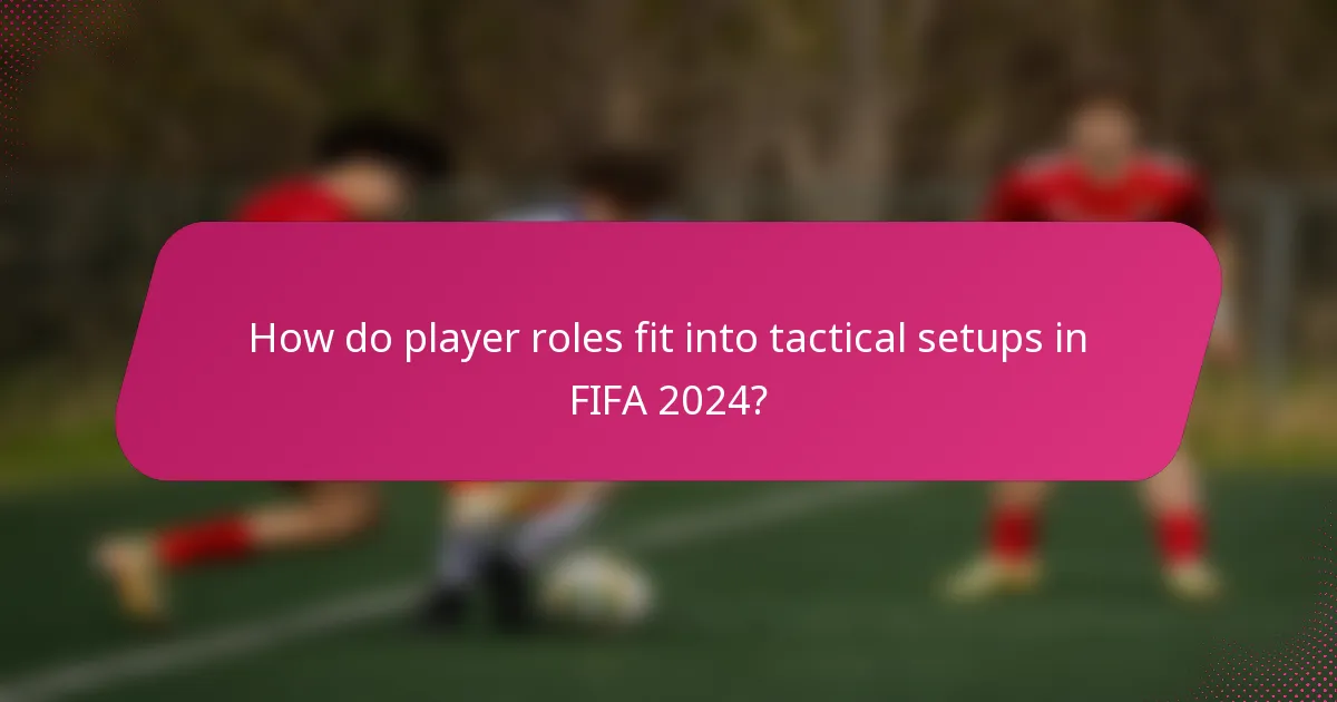 How do player roles fit into tactical setups in FIFA 2024?