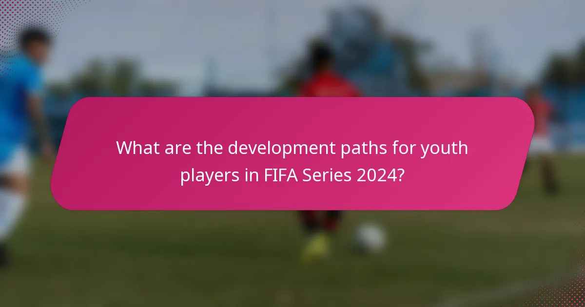 What are the development paths for youth players in FIFA Series 2024?