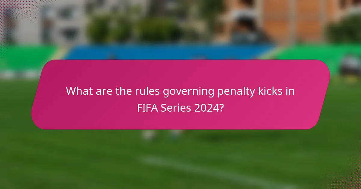 What are the rules governing penalty kicks in FIFA Series 2024?