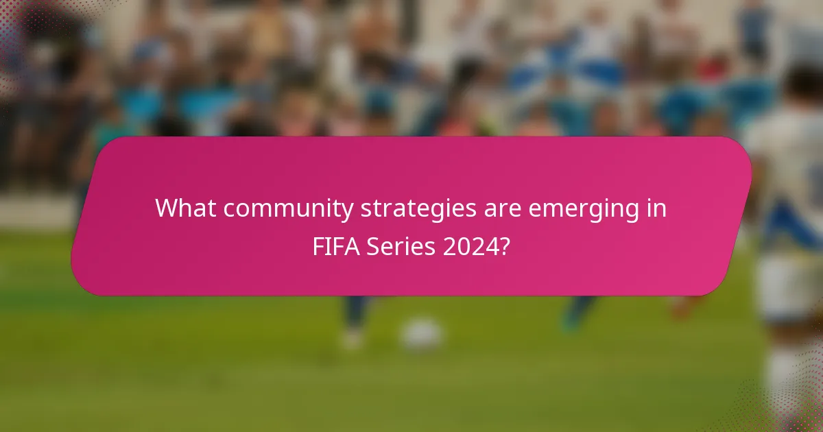 What community strategies are emerging in FIFA Series 2024?