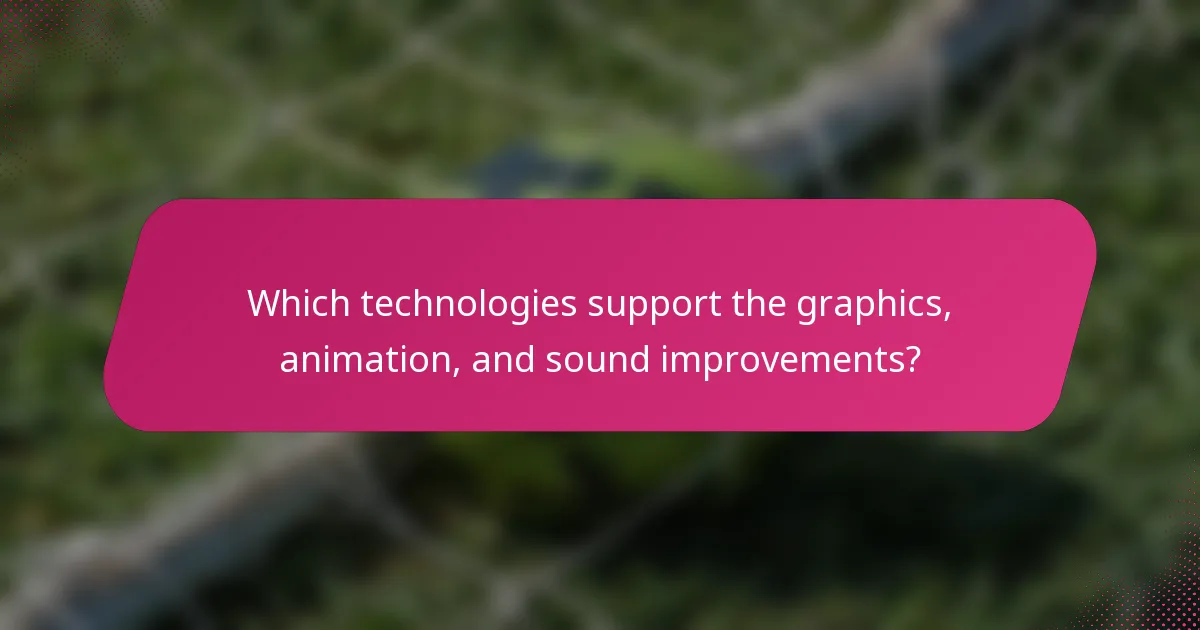 Which technologies support the graphics, animation, and sound improvements?